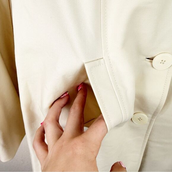 Ralph Lauren Cream Pea Coat Midi Jacket Size 10 - Picture 4 of 9